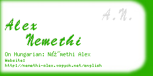 alex nemethi business card